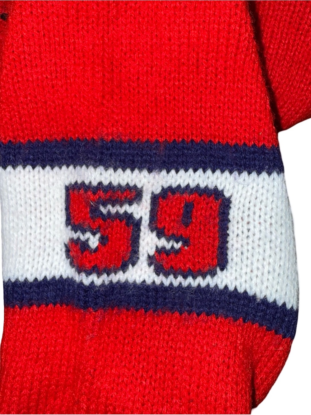 Vintage Walt Disney Mickey Red Knit Sweater Cardigan Varsity Colorblock Sz 3T - Picture 4 of 9
